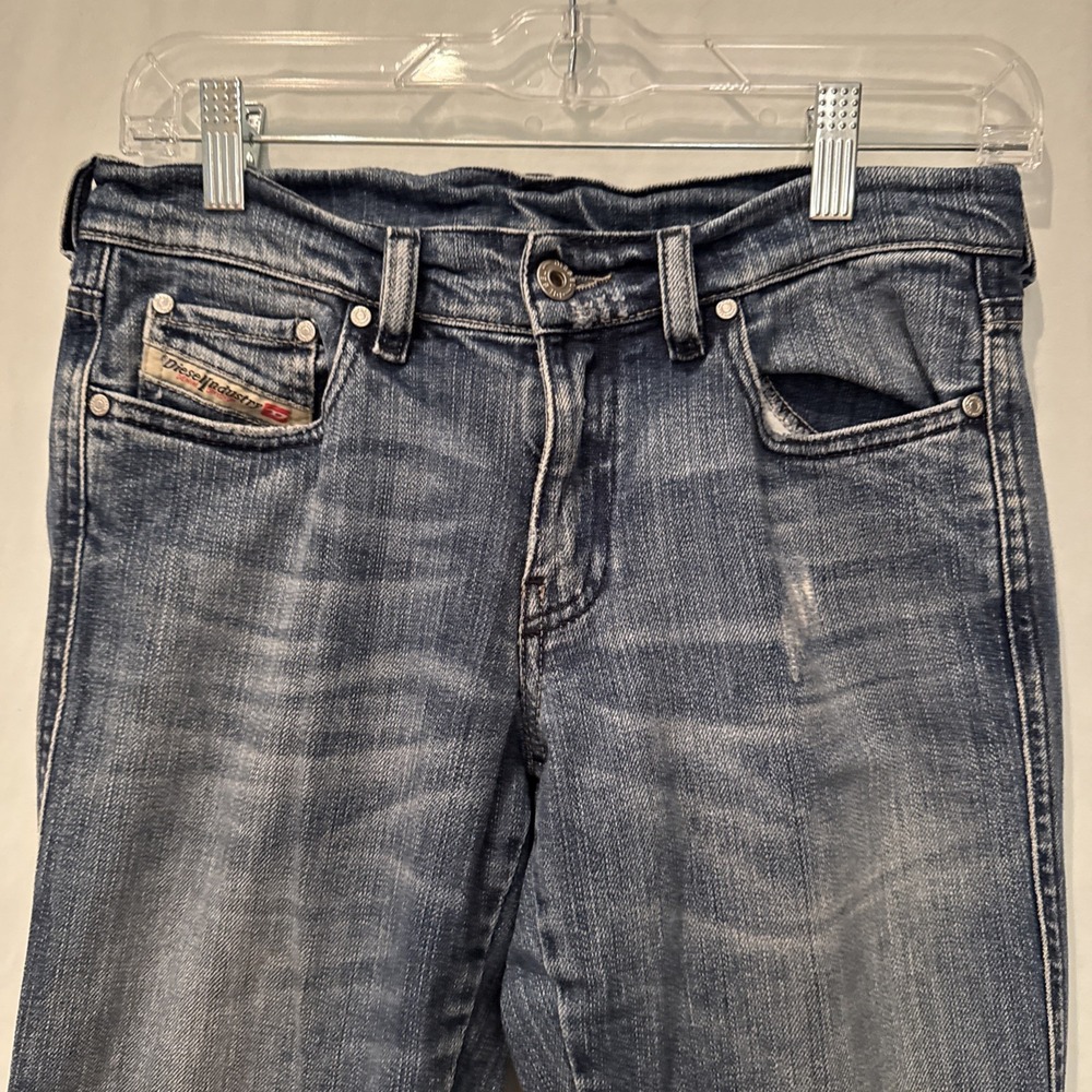 Women's Diesel Rame Flare Bootcut Stretch Denim Jeans Made in Italy Size 30 Y2K